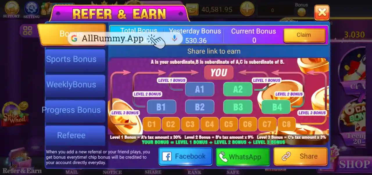 Rummy Holy Refer & Earn