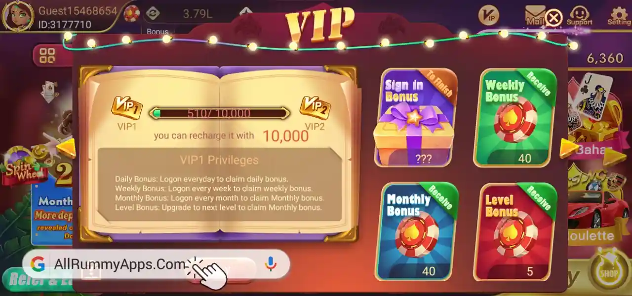 Yes Rummy VIP Features